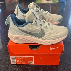 Nike Kids Light Mint and Teal Athletic Sneakers